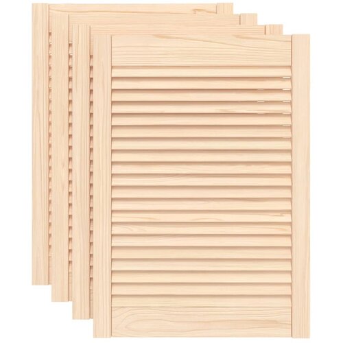 VidaXL Vrata za omarico z letvicami 4 kosi 69x49,4 cm trdna borovina, (21413192) Slike