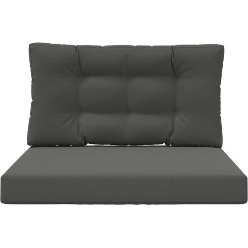  Jastuk za vanjsku sofU 2 pcs Antracit Poliester - Antracit 80 x 80 cm 1x sjedalo +1x naslon (3D s bartagom) Slike