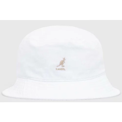 Kangol Bombažni klobuk Washed Bucket K4224HT WHITE bela barva
