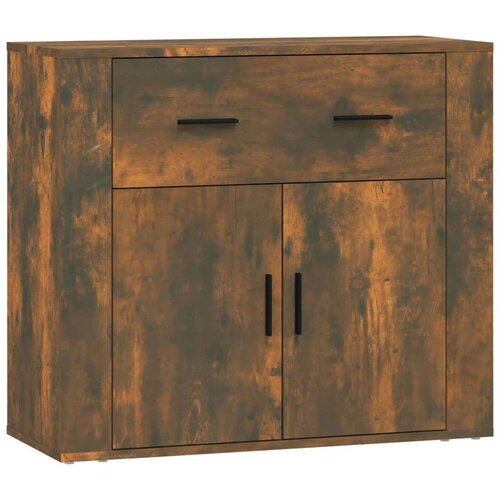  Komoda boja dimljenog hrasta 80x33x70 cm od konstruiranog drva Slike