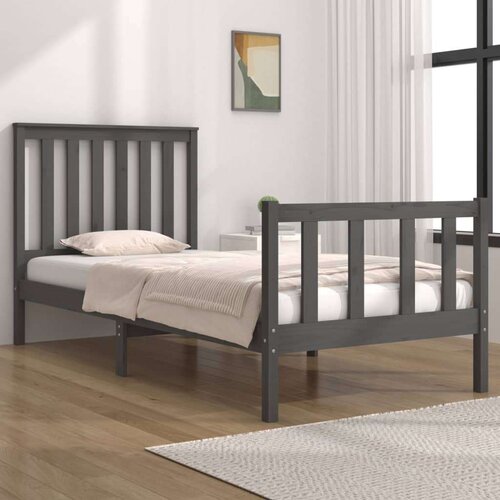  Za krevet od borovine sivi 90 x 190 cm 3FT jednokrevetni Slike