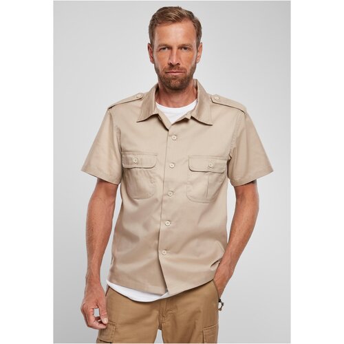 Brandit Beige American Short Sleeve Shirt Slike