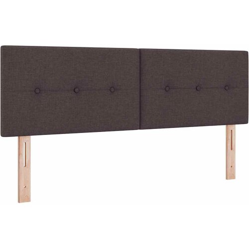  LED Box Spring Krevet Tamno smeđa 140 x 200 cm tkanina Slike