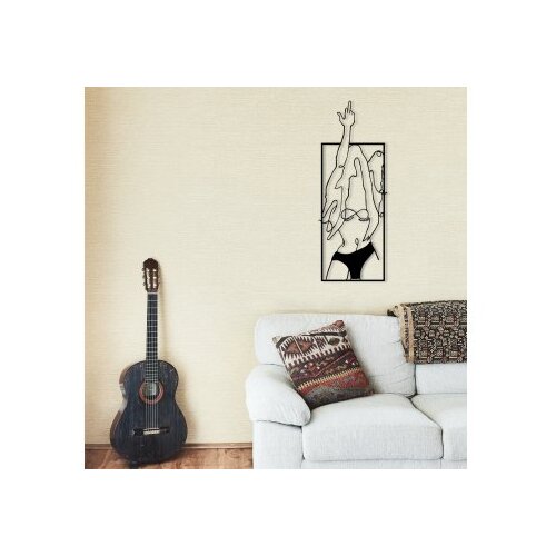 Wallity zidna dekoracija cool woman 1, 24 x 63 cm, crna Slike