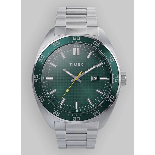 Timex Weston 3-Hand Case And Bracelet Watch green dial Slike