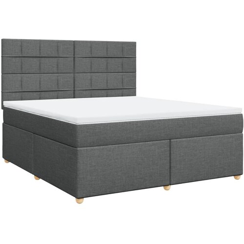 Maison Chic Box spring postelja - Vzmetna postelja z vzmetnico temno siva 180x200 cm blago SL17876, (21894494) Cene