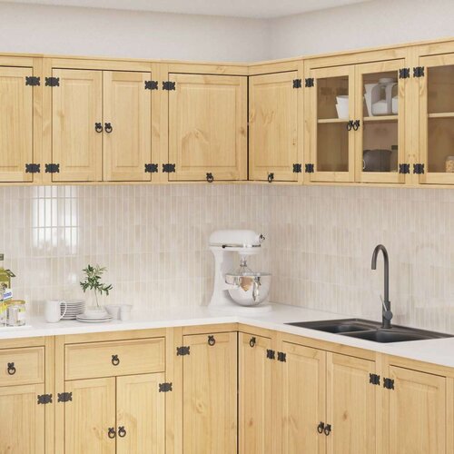  Cabinet s policom Med 80 x 80 x 60 cm Čvrsto borovo drvo Cijene