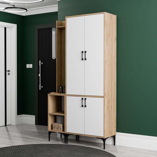 Hanah home čiviluk set 5042-5032 oakwhite hall stand Slike