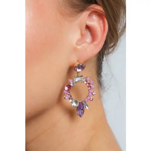 Fenzy elegantni viseči uhani z okrasnimi diamanti, Art1049, večbarvni