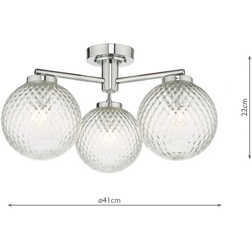  D&amp;auml;r Lighting WAY5350 - Kupatilski plafonski luster WAYNE 3xG9/3W/230V IP44 hrom Slike