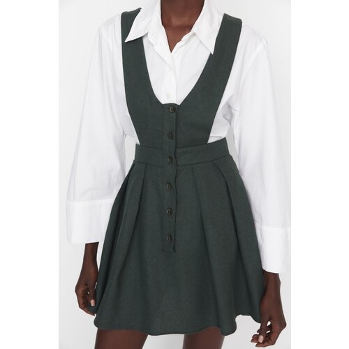 Trendyol khaki Button Detailed Gilet Dress Cene