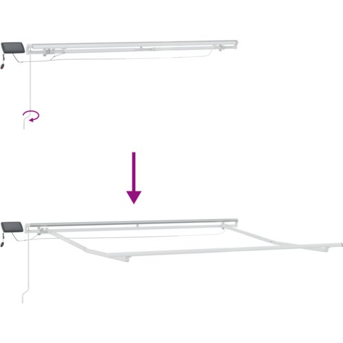 vidaXL Retraktilna tenda with Večbarvno 300 x 250 cm Tkanine Cene