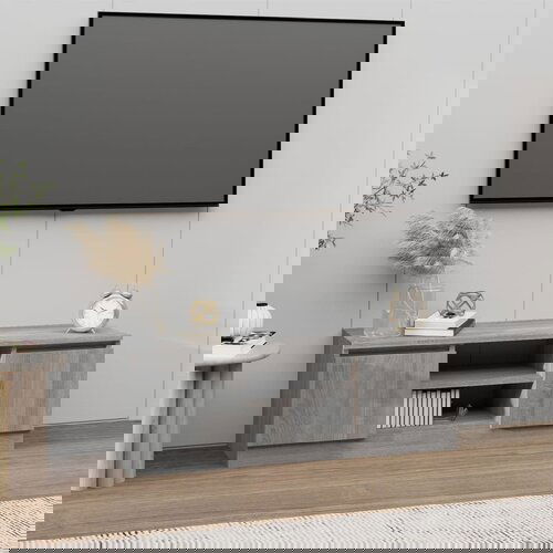 The Living Store TV omarica z vrati siva sonoma 102x30x36 cm - TV Omarica Z Vrati, (21375304) Slike