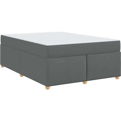 VidaXL Okvir kreveta s madracem Ostalo Tamno siva 160 x 200 cm tkanina Slike