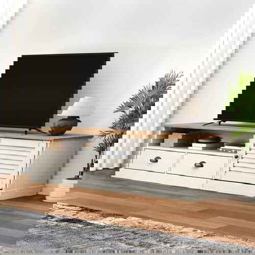 VidaXL TV ormarić VIGO bijeli 156 x 40 x 40 cm od masivne borovine Slike