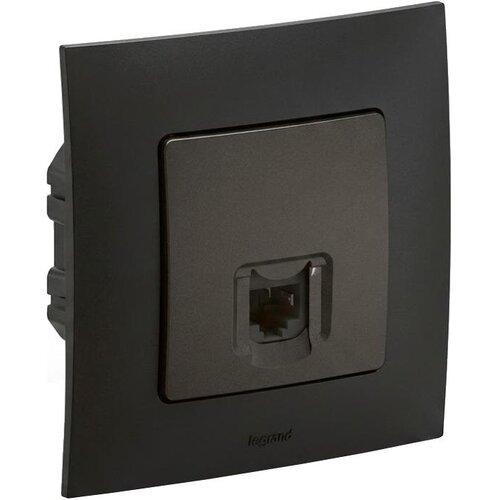 Legrand RJ45 ethernet utičnica sa okvirom niloe, crna Cene