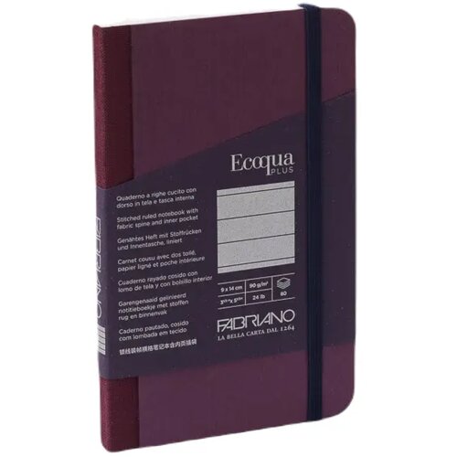  EcoquaPlus, notes, fabric, 80 lista, Fabriano, odaberite motiv 9x14 Dikto Ljubičasta Cene