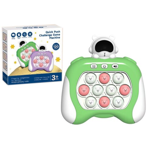 Space Pop It Sensory Game Battery Powered Lights Sounds Green Slike
