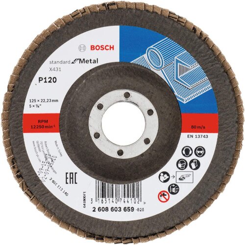 Bosch flap disk izvijeni X431 za metal standard 125mm Slike