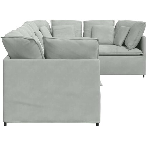  Modularna sofa s jastucima, bar&amp;scaron;unasta, svijetlosiva Slike