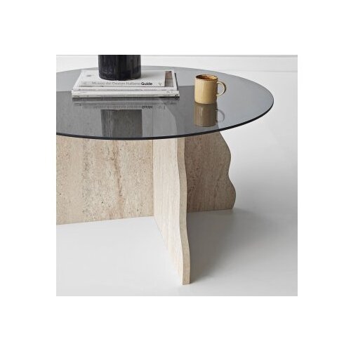 Hanah home sto za dnevnu sobu butterfly travertine fume Slike