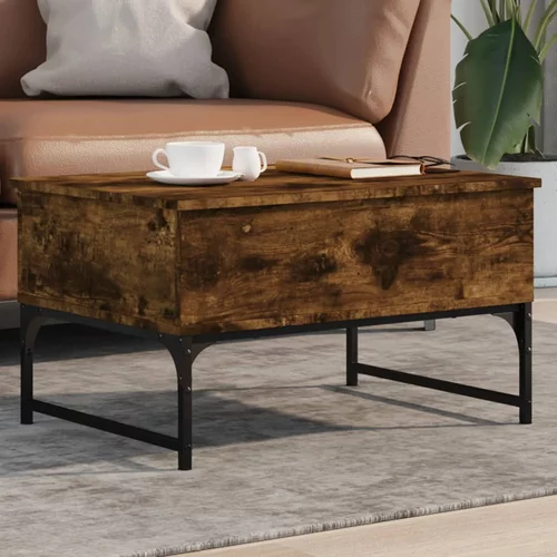  Stolić za kavu boja hrasta 70 x 50 x 40 cm od drva i metala