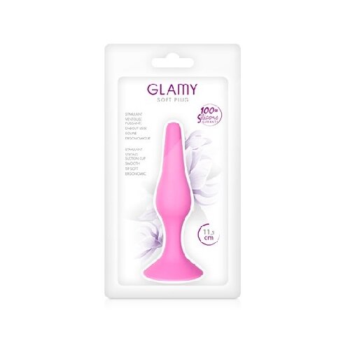 Silionski analni plug | Glamy Soft Pink S Slike