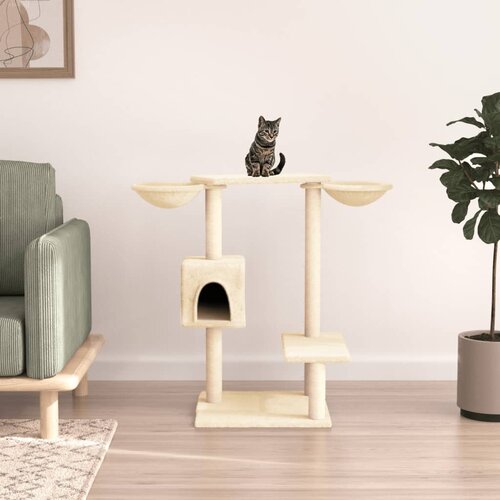 vidaXL Penjalica za mačke sa stupovima za grebanje krem 82 cm Cijene