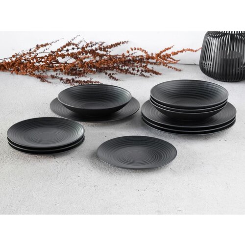Creatable Jedilni Servis Lava Stone Black, 12-Delni Slike