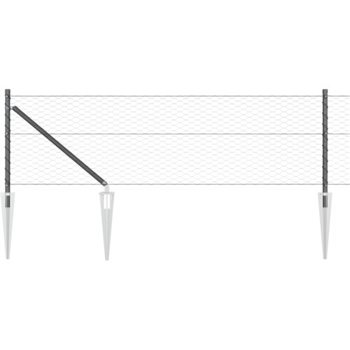 VidaXL Heksagonalna Ograda Siva 0.6x10 m Čelik Slike