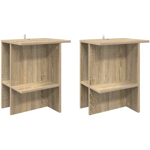 Kava Stol 2 pcs Hrast sonoma 40 x 30 x 49 cm Konstruirano drvo Cene