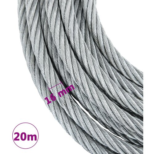 VidaXL Kabel od žičanog užeta 3200 kg 20 m Slike