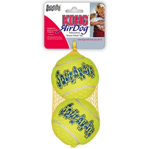 Kong SqueakAir teniska loptica s pištalicom - L: Ø 8 cm, 2 u pakiranju