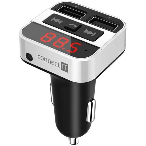 Connect IT CCC-8800-SL - fm predajnik za auto sa handsfree funkcijom crna/srebrna Slike