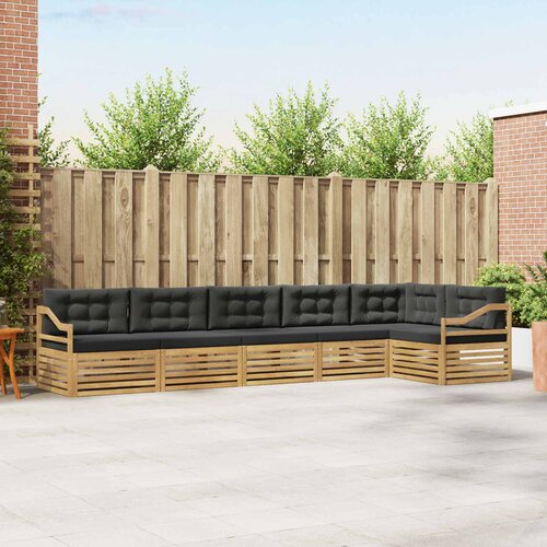  Set vanjskih sofa 6 pcs Bijela i antracit 404 x 166,5 x 73 cm Cene