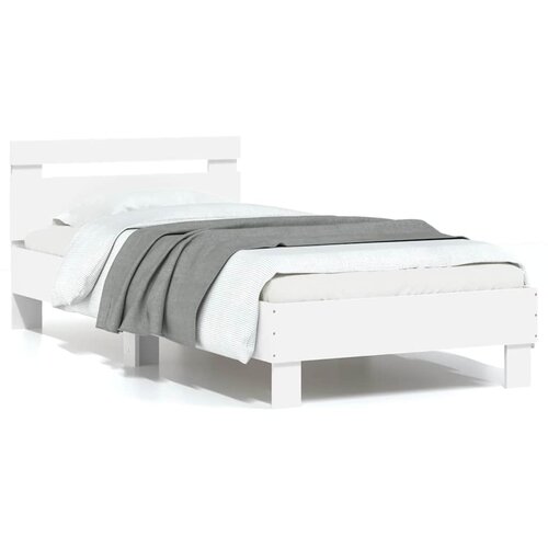  Okvir za krevet s uzglavljem i LED svjetlima bijeli 75x190 cm Cijene