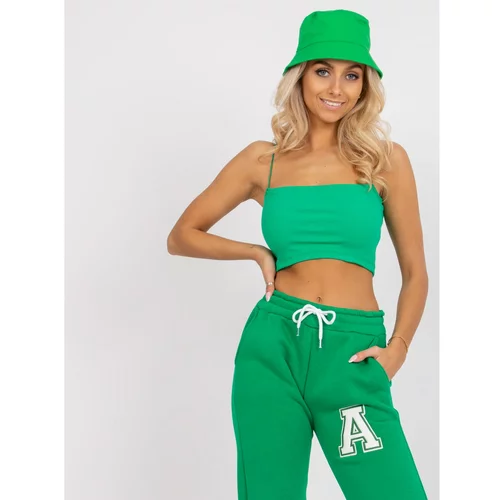 Fashion Hunters Green sweatpants with Darina embroidery