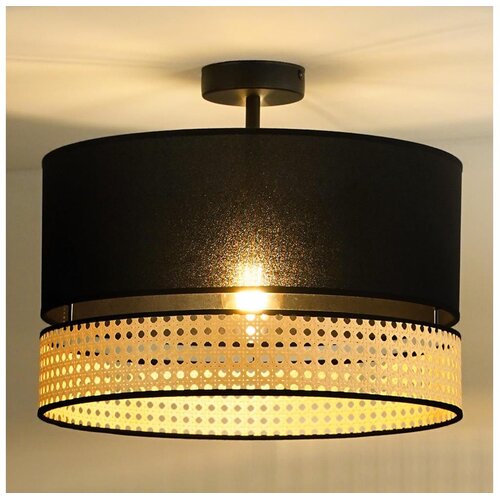  Duolla - Plafonski luster DOUBLE RATTAN 1xE27/15W/230V fi 40 cm crna/bež Cene
