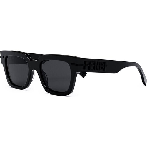 Fendi graphy Grey Geometric Sunglasses ONE SIZE (51) Črna/Črna Slike