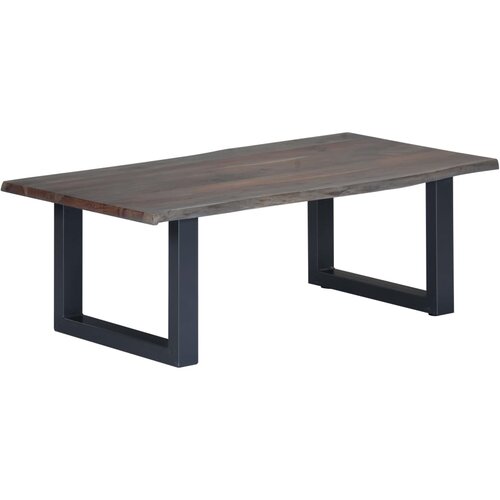 VidaXL Klubska mizica z živimi robovi siva 115x60x40 cm akacijev les, (20712946) Slike