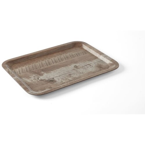 Amer Box posuda za posluživanje s uzorkom drveta od melamina, tamno drvo, 240x340mm Cene