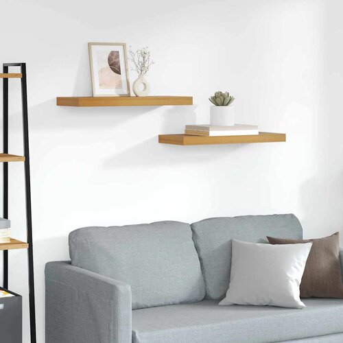  Polica na zidu 2 pcs Smeđa 60 x 23 x 4 cm Konstruirano drvo Cene