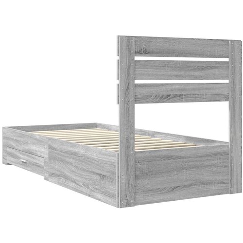  Okvir za krevet Sivi Sonoma i srebrna 75 x 190 cm Slike