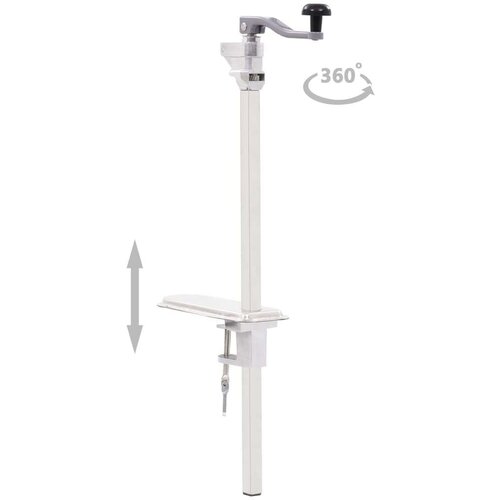 VidaXL Odpirač za konzerve srebrn 70 cm aluminij in jeklo Slike