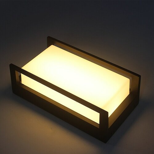 Greentech Vanjska zidna LED svjetiljka Mars (12 W, 240 x 130 x 80 mm, Crna, IP54) Slike