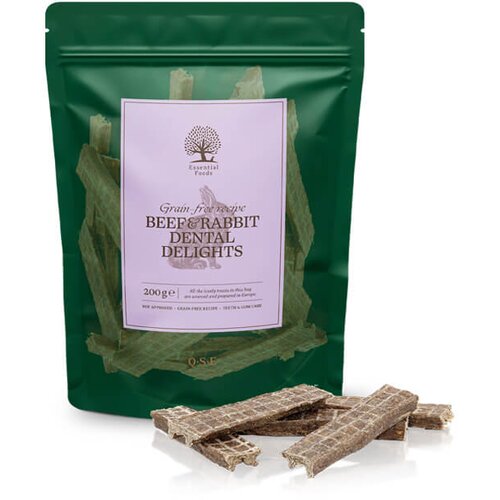 Essential Foods grain-free beef & rabbit dental delights - dental poslastice za pse (200g) Cene