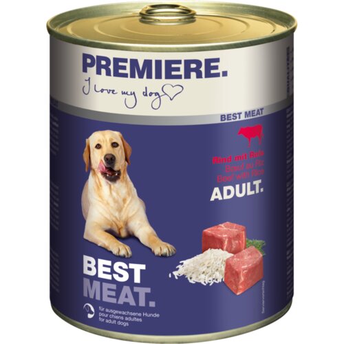 Premiere dog best meat adult govedina i pirinač, 800g konzerva Slike