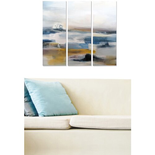 Wallity MDF1053165404 multicolor decorative mdf painting (3 pieces) Cene