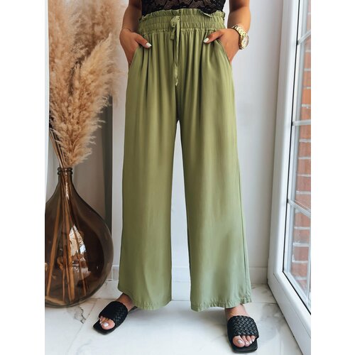 DStreet Women's wide trousers ALANDIS olive Slike