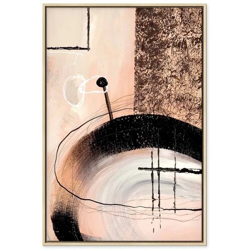  Slika - Art of Shapes (1-part) - Hand-Painted Abstract Artwork 40x60 Cene